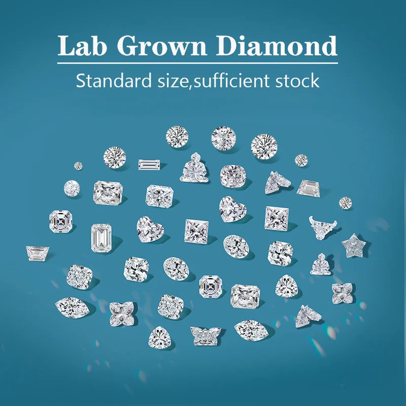 Wholesale Synthetic Loose  Heart Cut DEF VS Clear White Lab Created Diamond HPHT for Engagement Ring