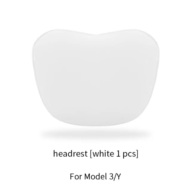 For Tesla Model 3 Y Flocking/Leather Car Seat Neck Pillow Soft Memory Neck Pillow High-Quality Headrest Lumbar Support