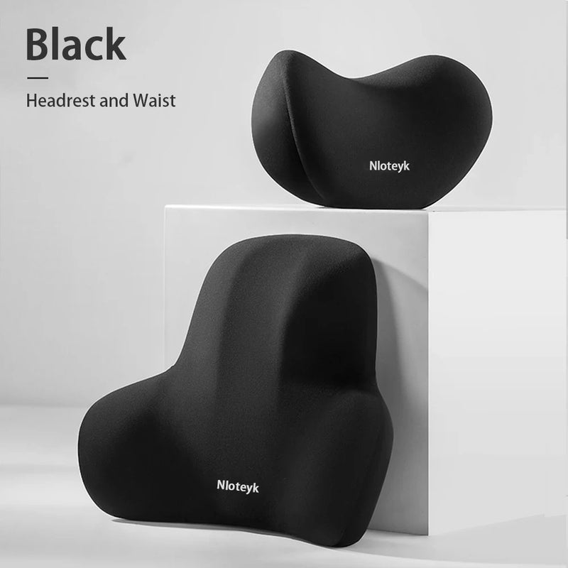 Car Memory Foam Neck Pillow Protection Lumbar Backrest Cushion Lumbar Cushion Car Headrest Cushion