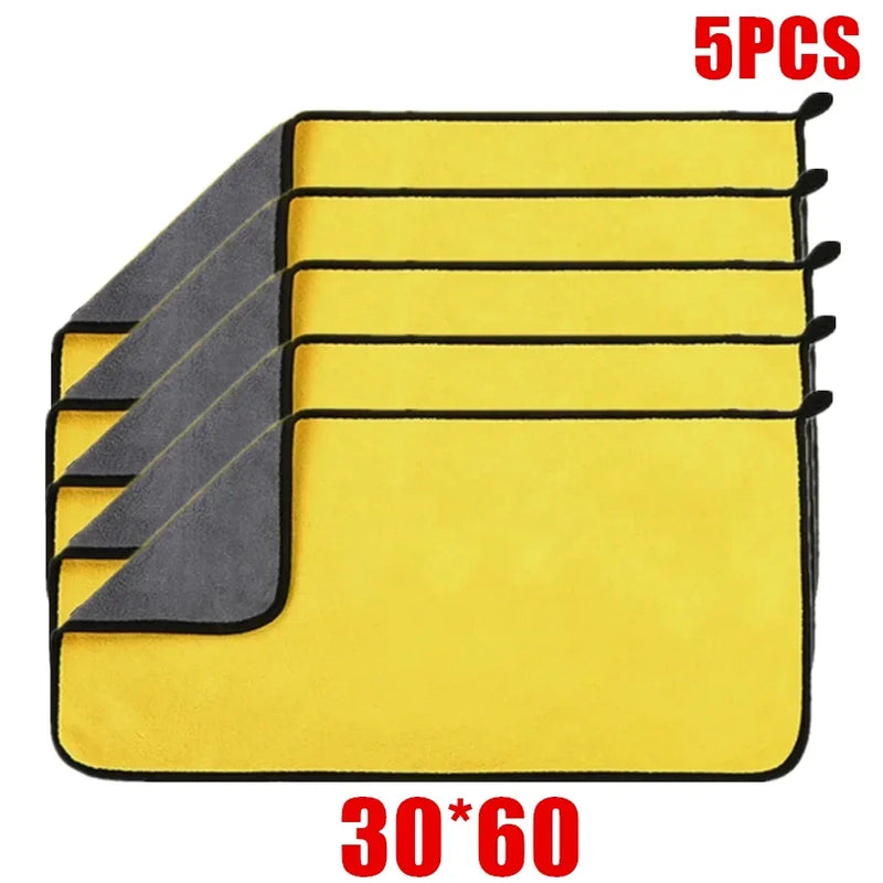 1/2/6 Pack Car Cleaning Cloth Professional Cleaning Car Wiping Microfiber Towel Car Wash Towel Accessories