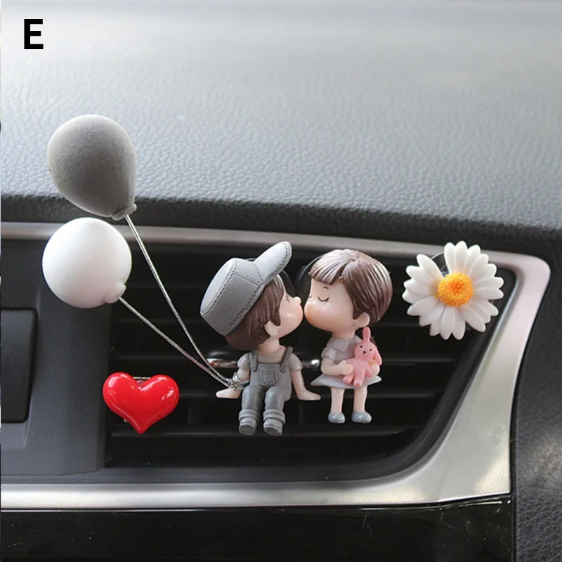 Creative Couple Decoration Car Air Outlet Perfume Clip Aromatherapy  Conditioning Accessories Cute Flavoring for