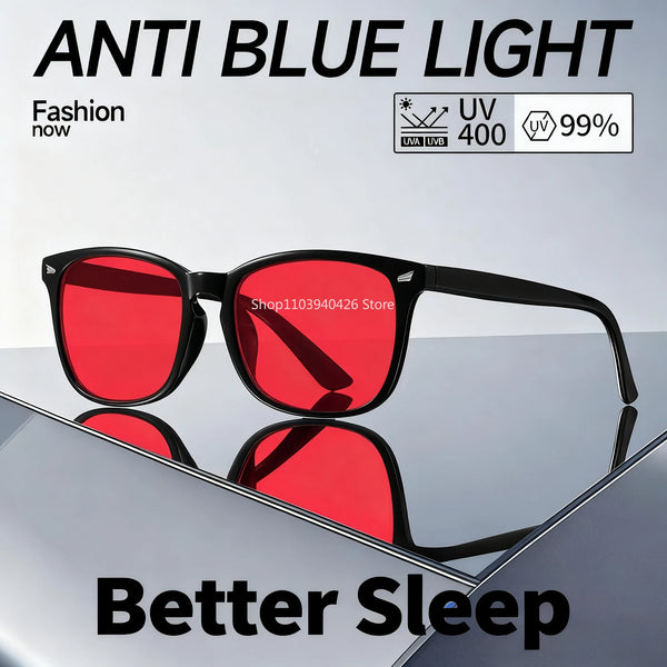 Blue Light Glasses for Woman Sleep Glasses for Blue Light Blocking Red Lens for Computer Gaming Reduce Eyestrain