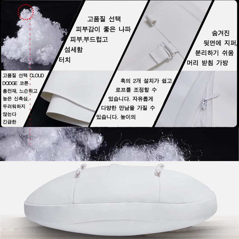 For Tesla Model 3 Y Flocking/Leather Car Seat Neck Pillow Soft Memory Neck Pillow High-Quality Headrest Lumbar Support