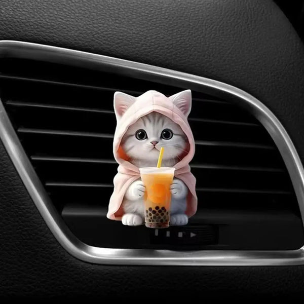 Car Outlet Vent Perfume Clips 2D Cat  Air Freshener Diffuser Conditioning Aromatherapy Perfume Clip Car Interior Decoration