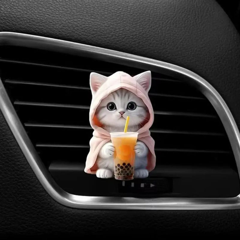 Car Outlet Vent Perfume Clips 2D Cat  Air Freshener Diffuser Conditioning Aromatherapy Perfume Clip Car Interior Decoration