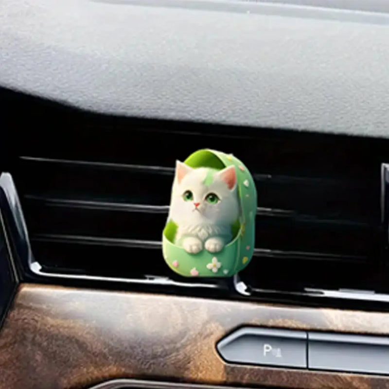 Car Outlet Vent Perfume Clips 2D Cat  Air Freshener Diffuser Conditioning Aromatherapy Perfume Clip Car Interior Decoration